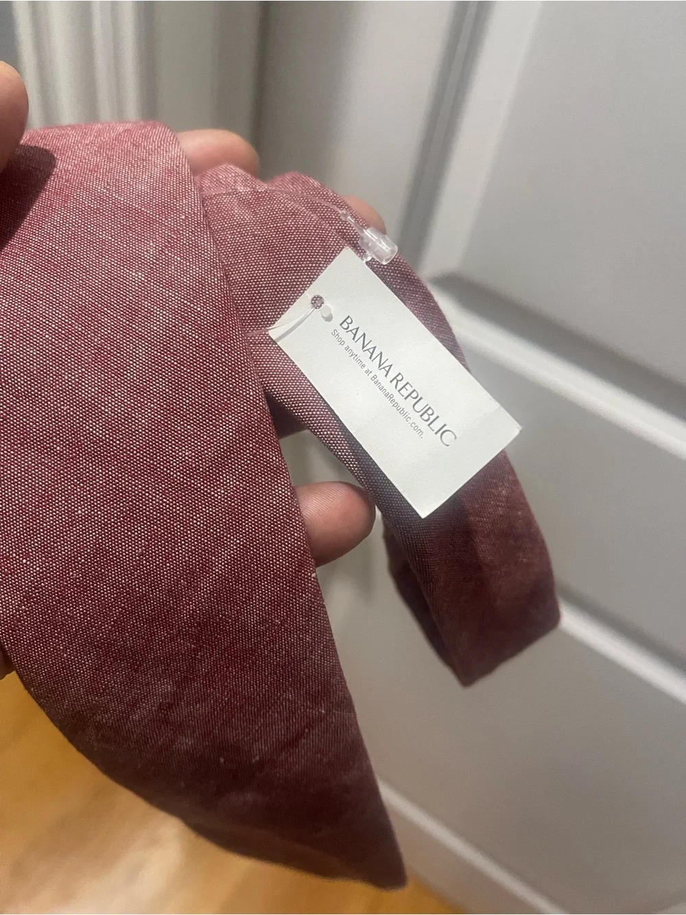 NWT Banana Republic Linen/Chambray Necktie in Dusty Rose Sz OS